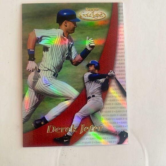 2000 topps gold label class 3 Derek Jeter refractor #22 mint condition - Picture 2 of 6